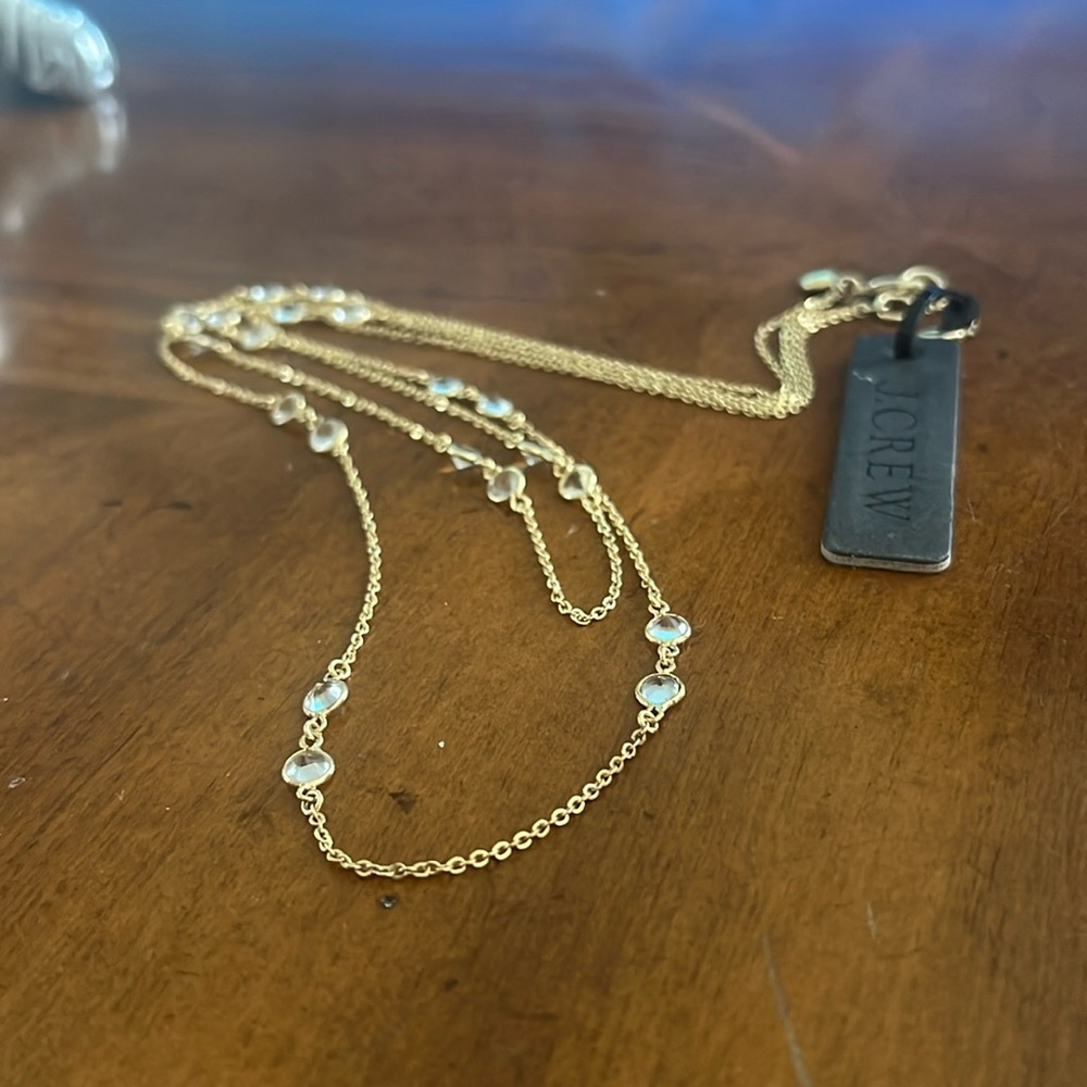 J Crew Double Strand Delicate Gem necklace.